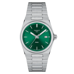 Tissot PRX Silver Stainless Steel Green Dial Quartz Unisex Watch